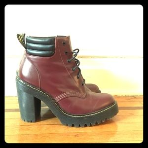Dr Martens Persephone boot in cherry bomb size 8